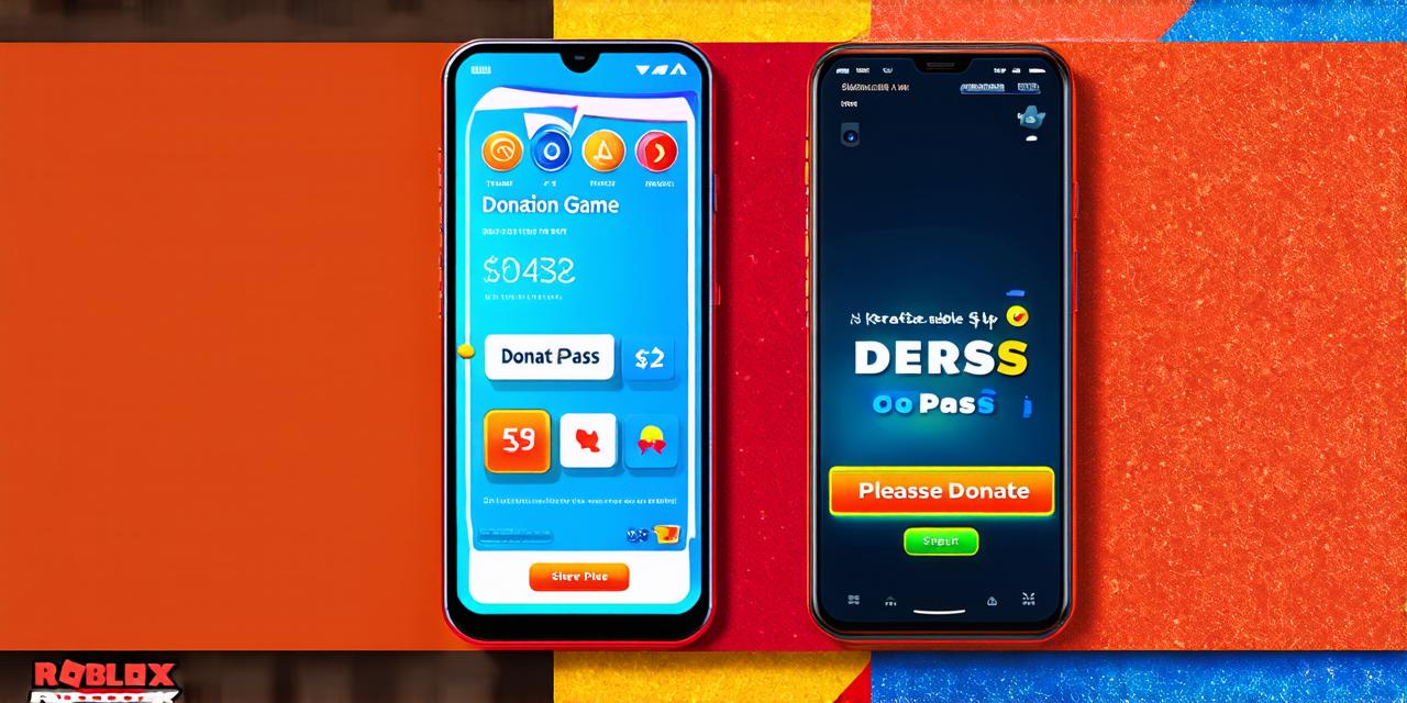 How to create a game pass for "Please Donate" in Roblox on a mobile device.