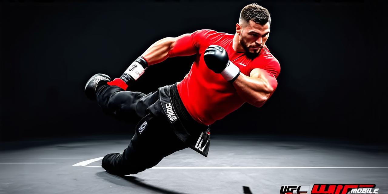 How to perform a kick in the UFC mobile game.